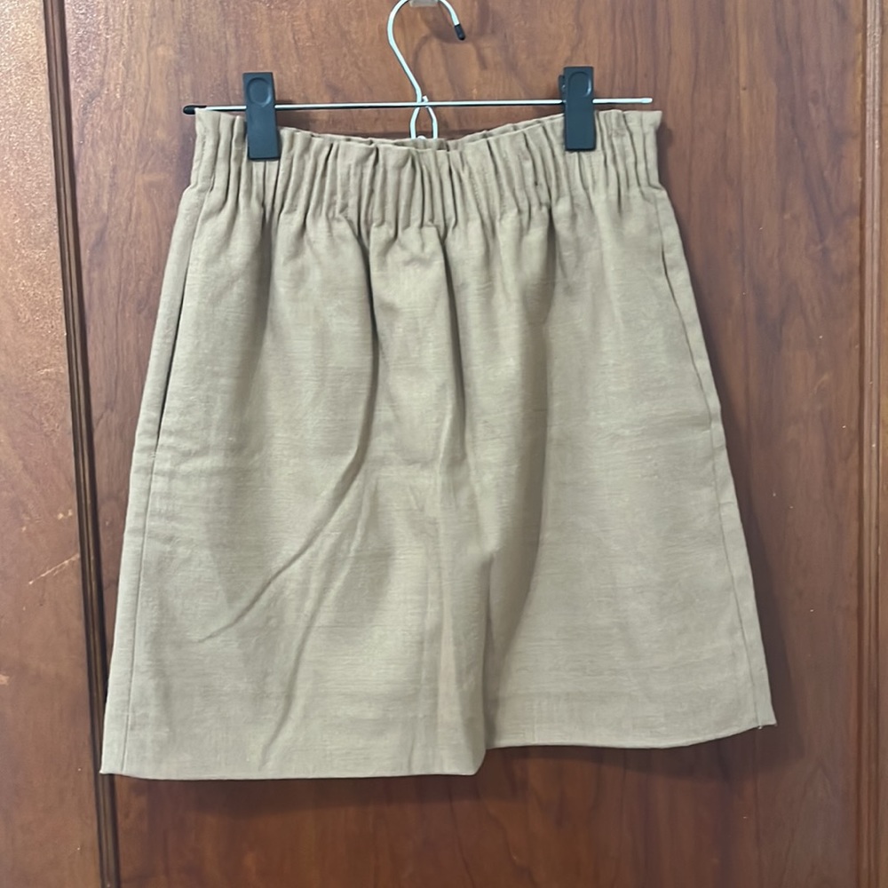 J. Crew Tan Lined Mini Skirt Size 0
